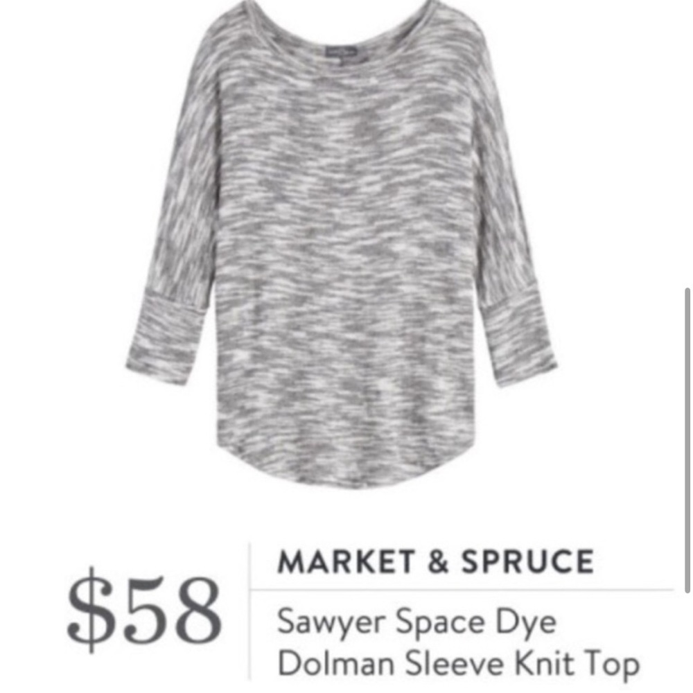 Market and Spruce Sawyer Space Dye Dolman Sleeve Knit Top‎ XL